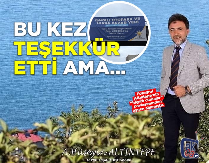 Bu kez teşekkür etti ama...