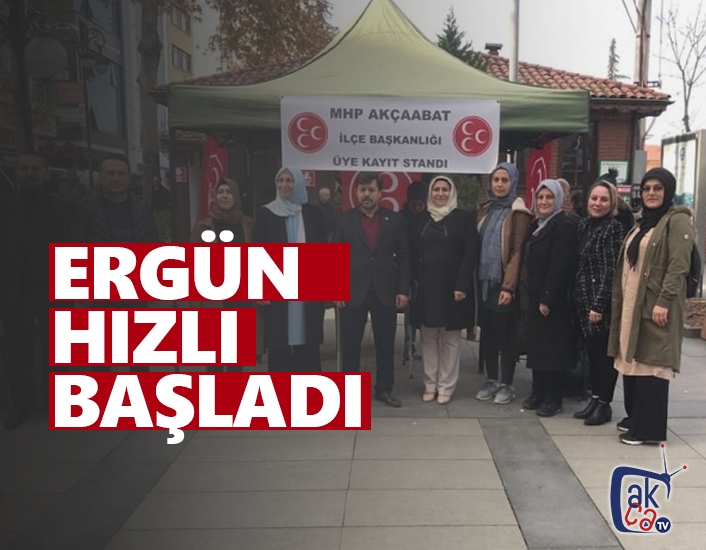 Akçaabat İlçe Başkanlığı görevine gelen Özcan Ergün dur durak bilmiyor.