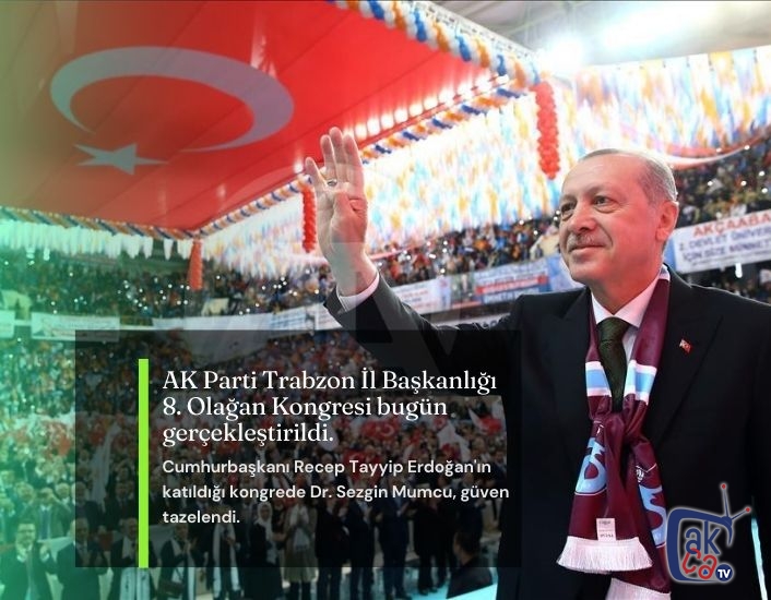 AK Parti Trabzon İl Başkanlığı 8. Olağan İl Kongresi bugün gerçekleştirildi.