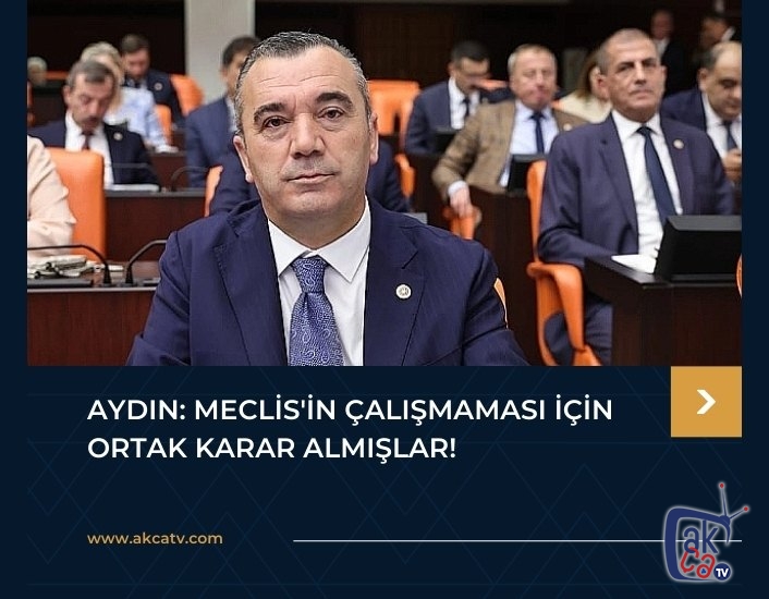 AYDIN: MECLİS'İN ÇALIŞMAMASI İÇİN ORTAK KARAR ALMIŞLAR!