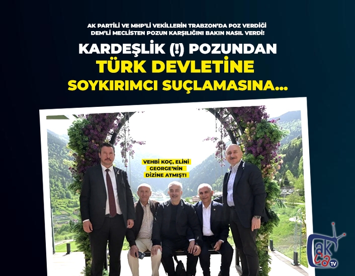 Türk devletine iftira atan DEM’liyle poz vermişlerdi!