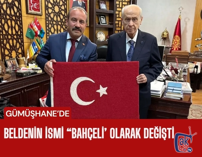 Beldenİn ismİ “Bahçeli’ olarak değişti