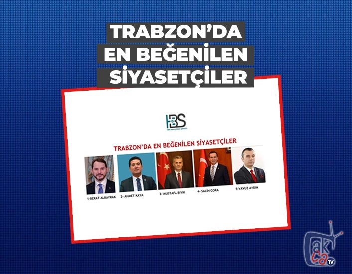 Trabzon'da en beğenilen siyasetçiler