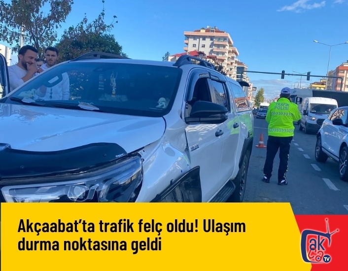Akçaabat’ta trafik felç oldu! Ulaşım durma noktasına geldi
