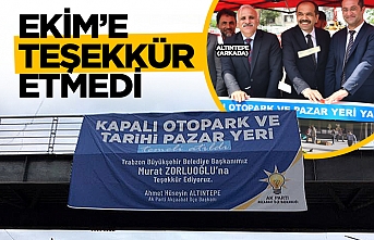 Ekim'e teşekkür etmedi!