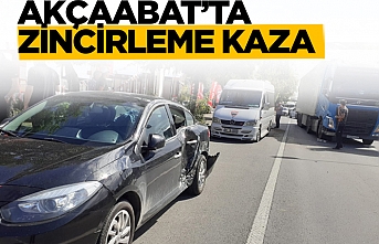 Akçaabat'ta zincirleme kaza...