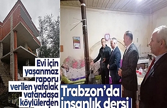 Yolbaşında yatalak vatandaşa köylüler ev yaptırdı