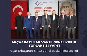 Akçaabatlılar Vakfı Genel kurul toplantısı yaptı