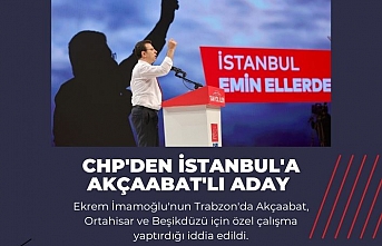 CHP'den İstanbul'a Akçaabat'lı Aday