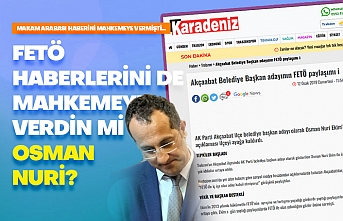 FETÖ haberlerini de mahkemeye verdin mi Osman Nuri Ekim?