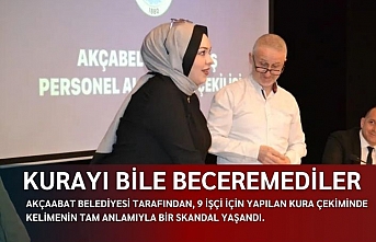 Kurayı bile beceremediler