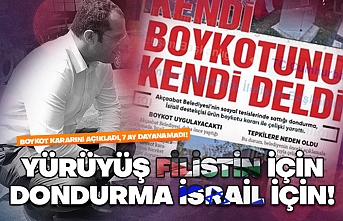 Yürüyüş Filistin için, dondurma İsrail için!