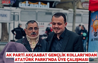 AK Parti Akçaabat Gençlik Kolları’ndan Atatürk Parkı’nda Üye Çalışması