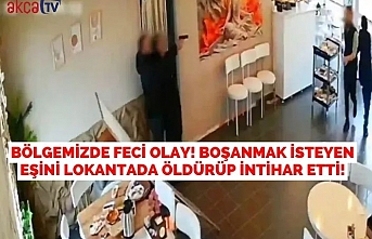 Bölgemizde Feci Olay! Boşanmak İsteyen Eşini Lokantada Öldürüp İntihar Etti!