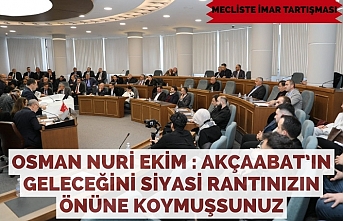 Osman Nuri Ekim : Akçaabat’ın geleceğini siyasi rantınızın önüne koymuşsunuz