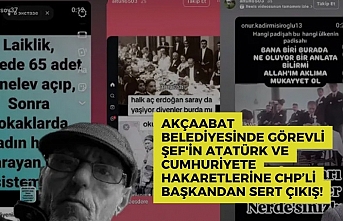 AKÇAABAT BELEDİYESİNDE GÖREVLİ ŞEF'İN ATATÜRK VE CUMHURİYETE HAKARETLERİNE CHP’Lİ BAŞKANDAN SERT ÇIKIŞ!