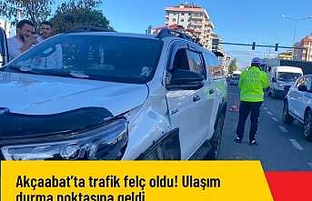 Akçaabat’ta trafik felç oldu! Ulaşım durma noktasına geldi