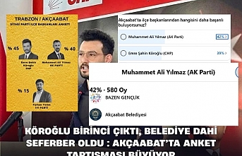Köroğlu Birinci Çıktı, Belediye Dahi Seferber Oldu: Akçaabat’ta Anket Tartışması Büyüyor
