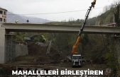 Mahalleleri birleştiren köprüde sona doğru