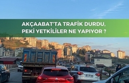 Akçaabat'ta trafik durdu, peki yetkililer ne yapıyor ?
