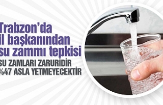 Trabzon'da il başkanından su zammı tepkisi!