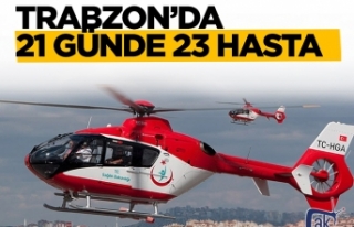 Ambulans helikopter görevde