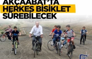 Akçaabat'ta herkes bisiklet kullanabilecek