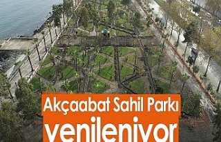 Akçaabat Sahil Parkı yenileniyor