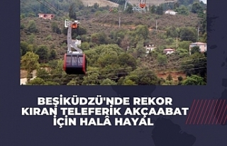 Beşiküdzü'nde rekor kıran teleferik Akçaabat...