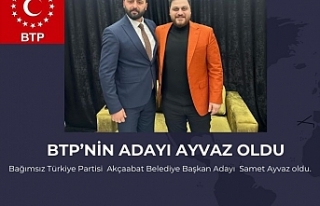 BTP'nin adayı Ayvaz oldu