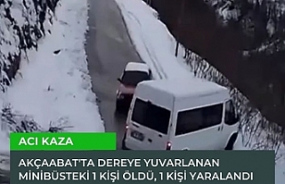Akçaabat'ta dereye yuvarlanan minibüsteki 1...