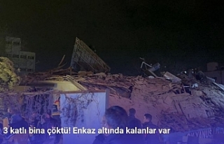 3 katlı bina çöktü! Enkaz altında kalanlar var