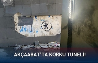 AKÇAABAT’TA KORKU TÜNELİ! BELEDİYEDEN KAZA DAVETİYESİ