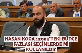 HASAN KOCA : 2024’TEKİ BÜTÇE FAZLASI SEÇİMLERDE...