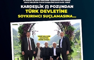 Türk devletine iftira atan DEM’liyle poz vermişlerdi!
