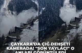 Çaykara’da Çığ Dehşeti Kamerada! "Son...