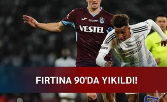 Fırtına 90'da yıkıldı! Trabzonspor 2-3 Beşiktaş