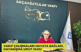 Vakıf çalışmaları hayata bağladı, dayanışma umut oldu