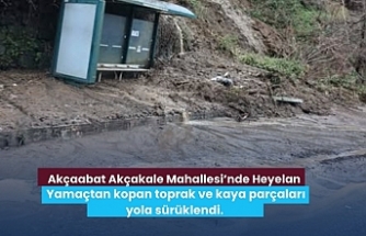 Akçaabat Akçakale Mahallesi’nde Heyelan