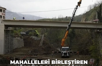 Mahalleleri birleştiren köprüde sona doğru
