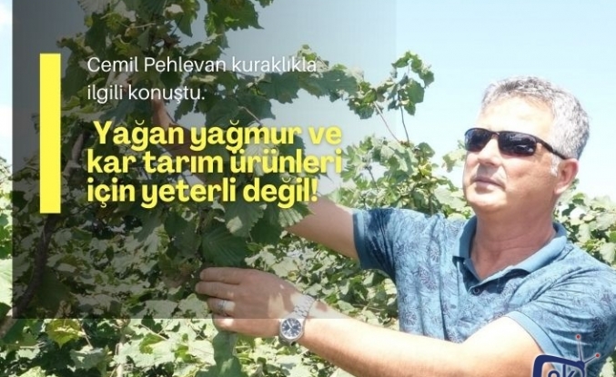 Ziraat Mühendisleri Odası Başkanı Pehlevan: Yağan yağmur ve kar tarım ürünleri için yeterli değil!