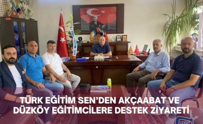 TÜRK EĞİTİM SEN’DEN AKÇAABAT VE DÜZKÖY EĞİTİMCİLERE DESTEK ZİYARETİ