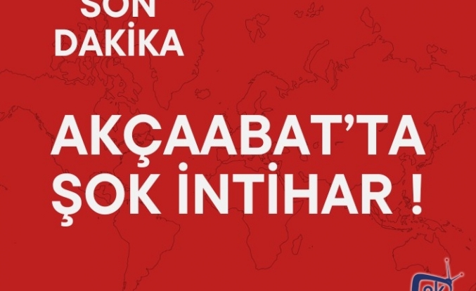 Akçaabat'ta şok intihar !