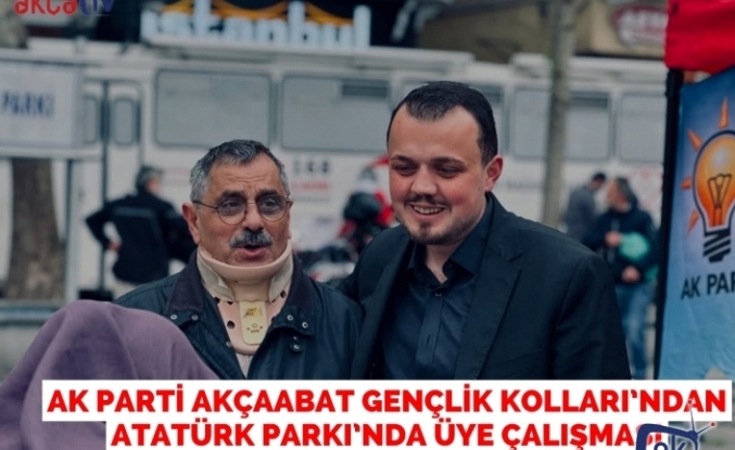 AK Parti Akçaabat Gençlik Kolları’ndan Atatürk Parkı’nda Üye Çalışması