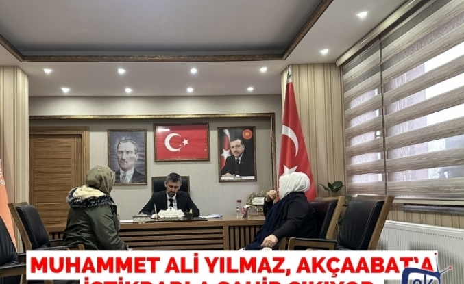 Muhammet Ali Yılmaz, Akçaabat’a istikrarla sahip çıkıyor.