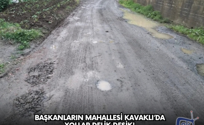 BAŞKANLARIN MAHALLESİ KAVAKLI’DA YOLLAR DELİK DEŞİK!