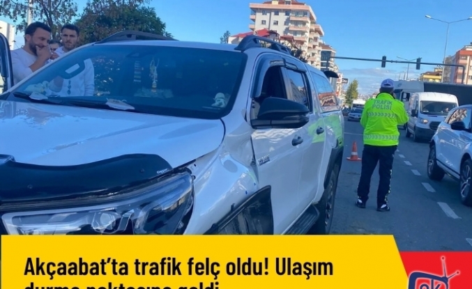 Akçaabat’ta trafik felç oldu! Ulaşım durma noktasına geldi