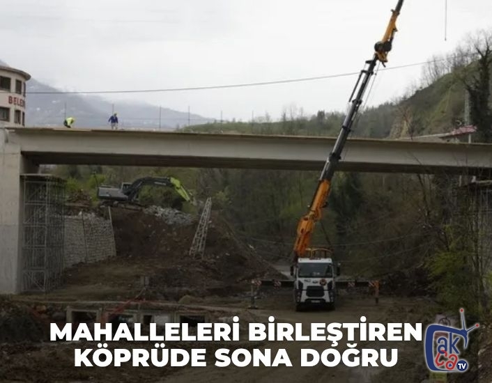 Mahalleleri birleştiren köprüde sona doğru